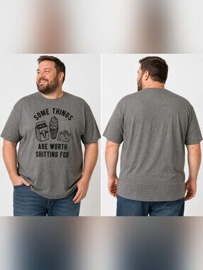 ✨ Crazy Dog T-Shirts "Some Things Are Worth Sh*tting For" Graphic Tee | Men's 3X